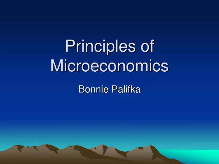 principles of microeconomics