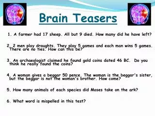 brain teasers