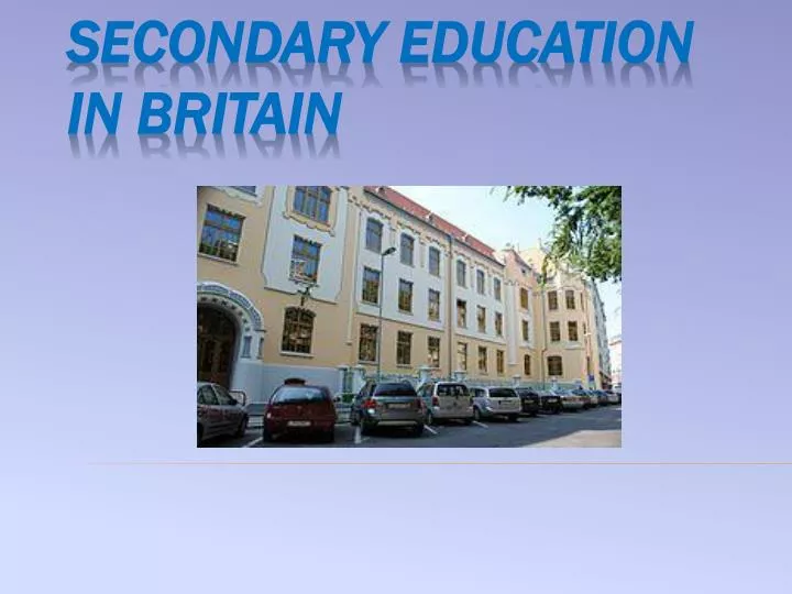 secondary education in britain