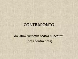 contraponto