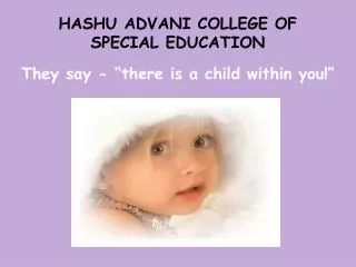 HASHU ADVANI COLLEGE OF SPECIAL EDUCATION
