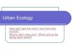 Urban Ecology - slide 1