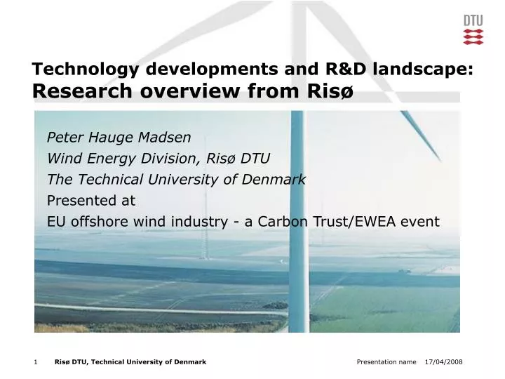 technology developments and r d landscape research overview from ris