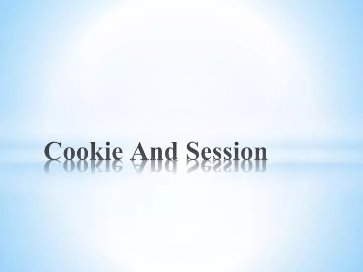cookie and session