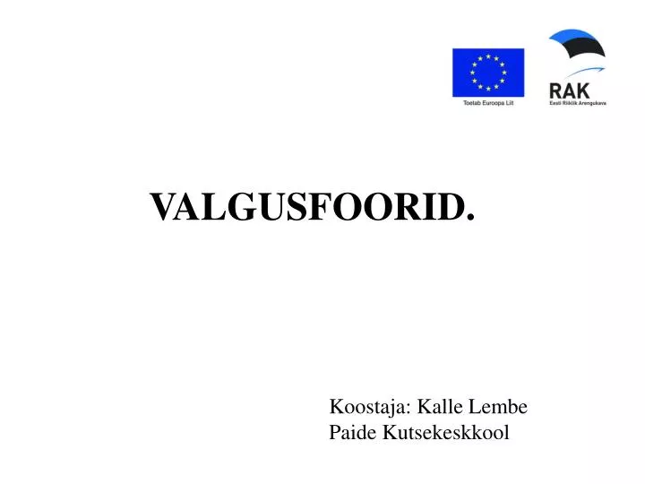 valgusfoorid