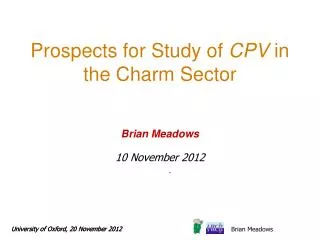 Prospects for Study of CPV in the Charm Sector