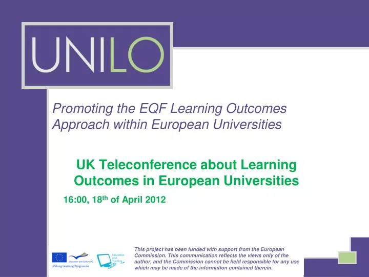 promoting the eqf learning outcomes approach within european universities