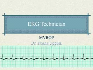 EKG Technician