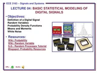 LECTURE 04: BASIC STATISTICAL MODELING OF DIGITAL SIGNALS