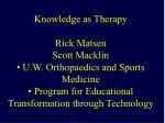 Empowering Arthritis Patients: Knowledge as Therapy - slide 1