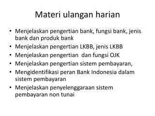 materi ulangan harian