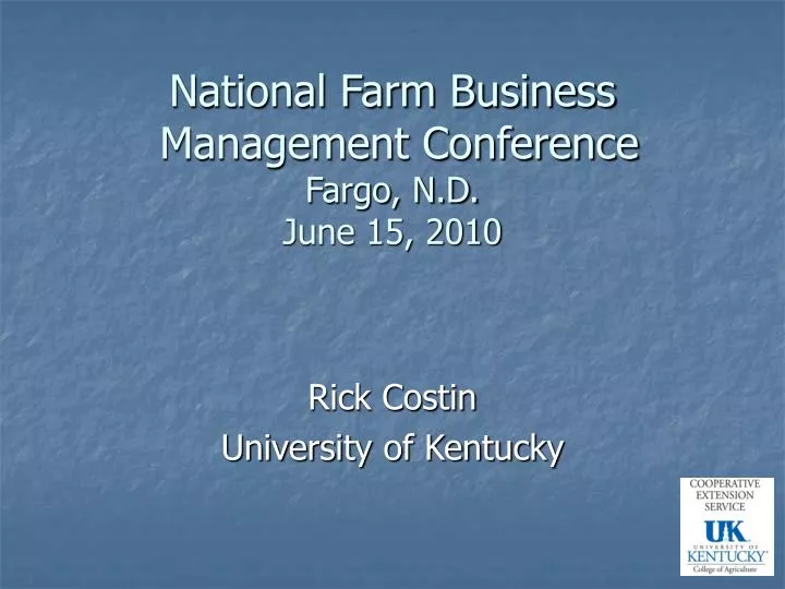 national farm business management conference fargo n d june 15 2010