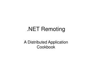 .NET Remoting