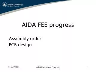 AIDA FEE progress