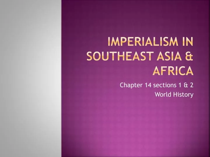 imperialism in southeast asia africa