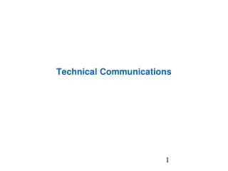 Technical Communications