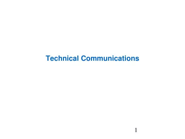 technical communications