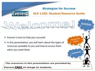 Strategies for Success SLS 1105: Student Resource Guide