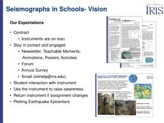 Seismographs in Schools- Vision