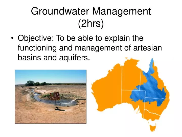 groundwater management 2hrs