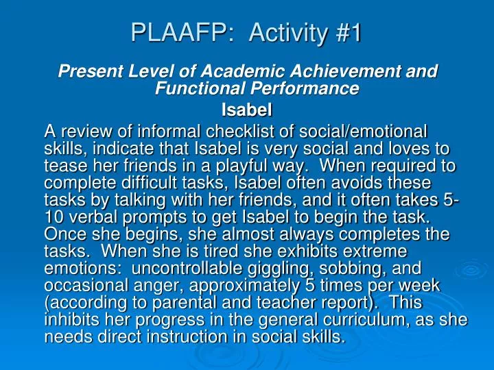 plaafp activity 1