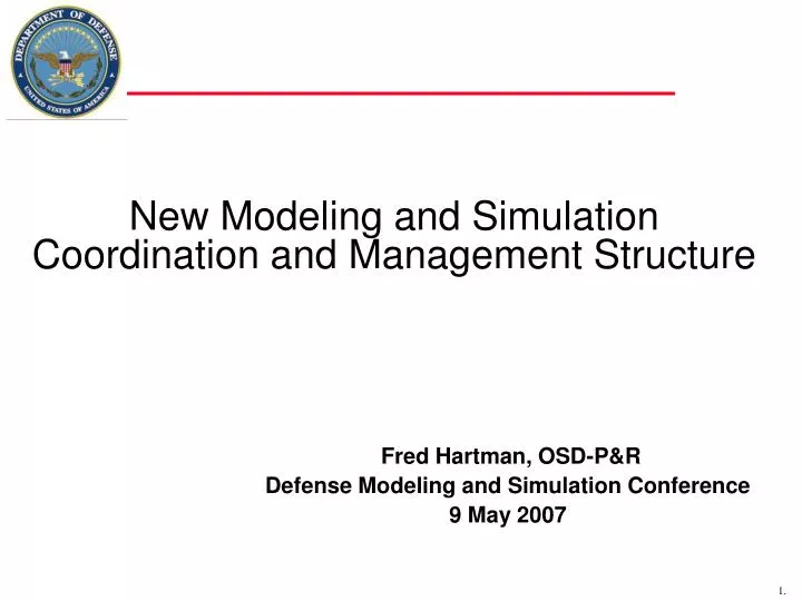 new modeling and simulation coordination and management structure