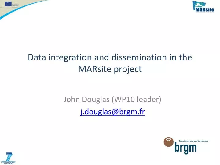 data integration and dissemination in the marsite project