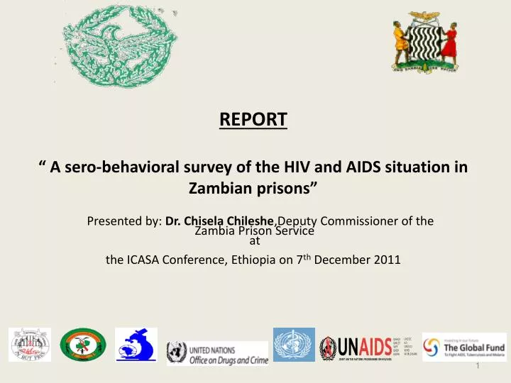 report a sero behavioral survey of the hiv and aids situation in zambian prisons