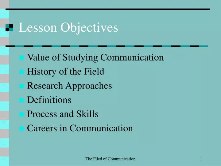 lesson objectives