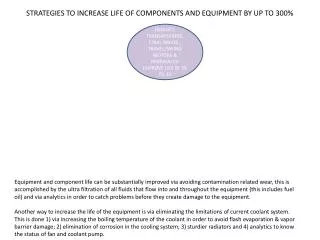 ENGINES, TRANSMISSIONS, FINAL DRIVES , TRAVEL/SWING MOTORS &amp; HYDRAULICS: IMPROVE LIFE BY 2X TO 3X