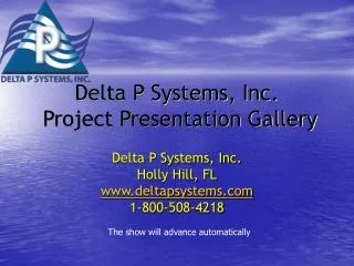 Delta P Systems, Inc. Project Presentation Gallery