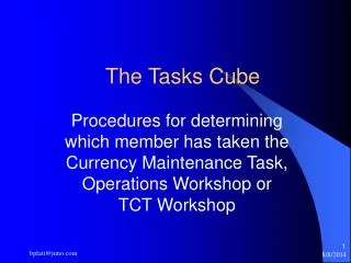 The Tasks Cube