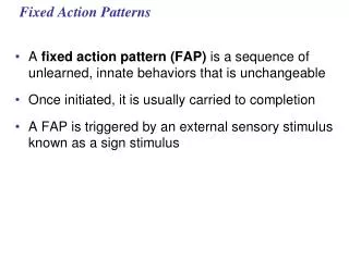 Fixed Action Patterns