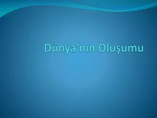 d nya n n olu umu