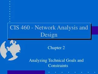 CIS 460 - Network Analysis and Design