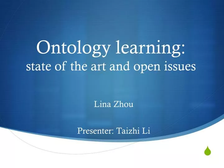 ontology learning state of the art and open issues