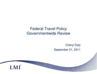 Federal Travel Policy Governmentwide Review