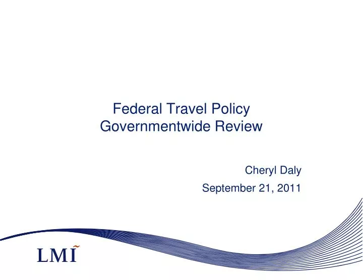 federal travel policy governmentwide review