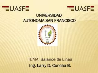 tema balance de linea ing larry d concha b