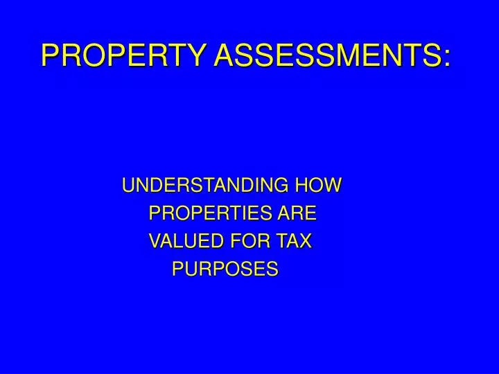 property assessments