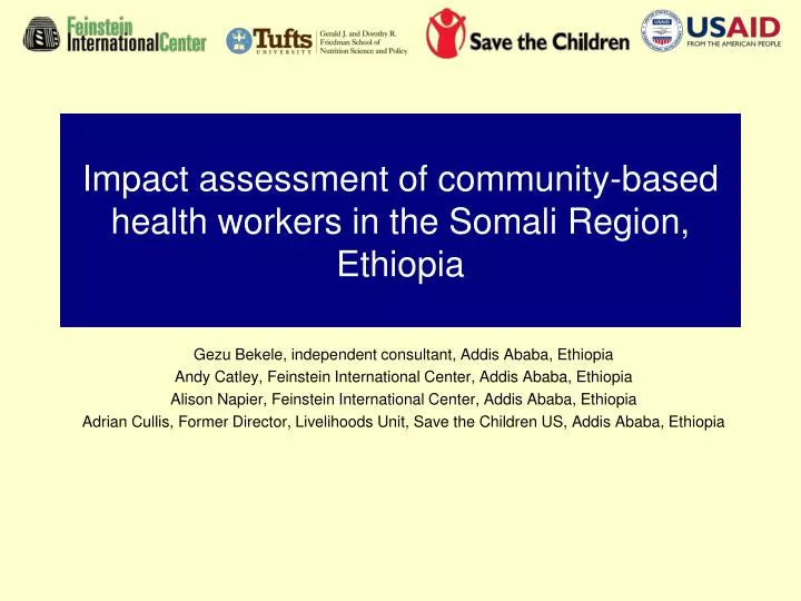 impact assessment of community based health workers in the somali region ethiopia