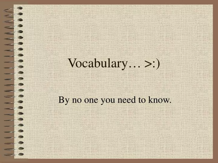 vocabulary