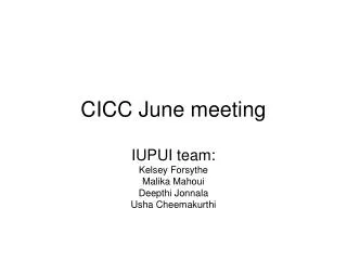 CICC June meeting