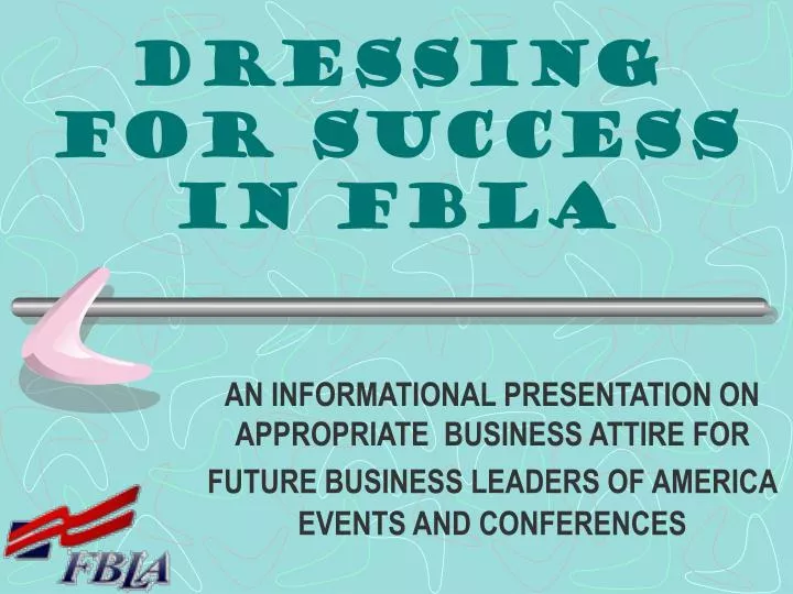 dressing for success in fbla