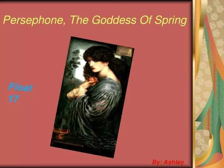 persephone the goddess of spring