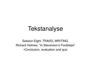 Tekstanalyse