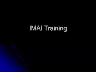 IMAI Training
