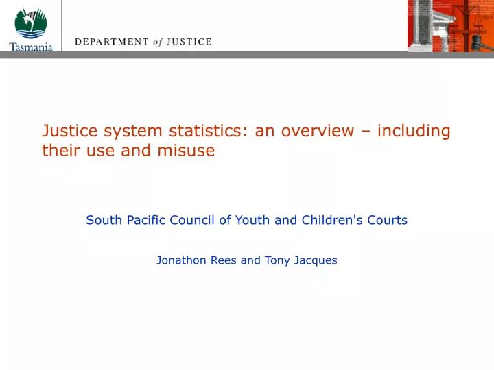 justice system statistics an overview including their use and misuse