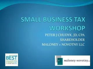 SMALL BUSINESS TAX WORKSHOP