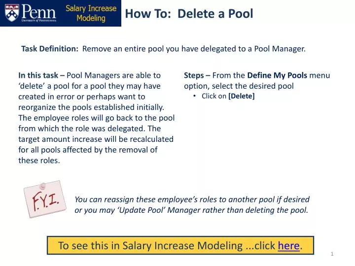 how to delete a pool